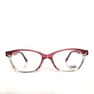 Womens OGI Mulberry Designer Cat Eyeglasses Frames 50-16-140 Made In Japan